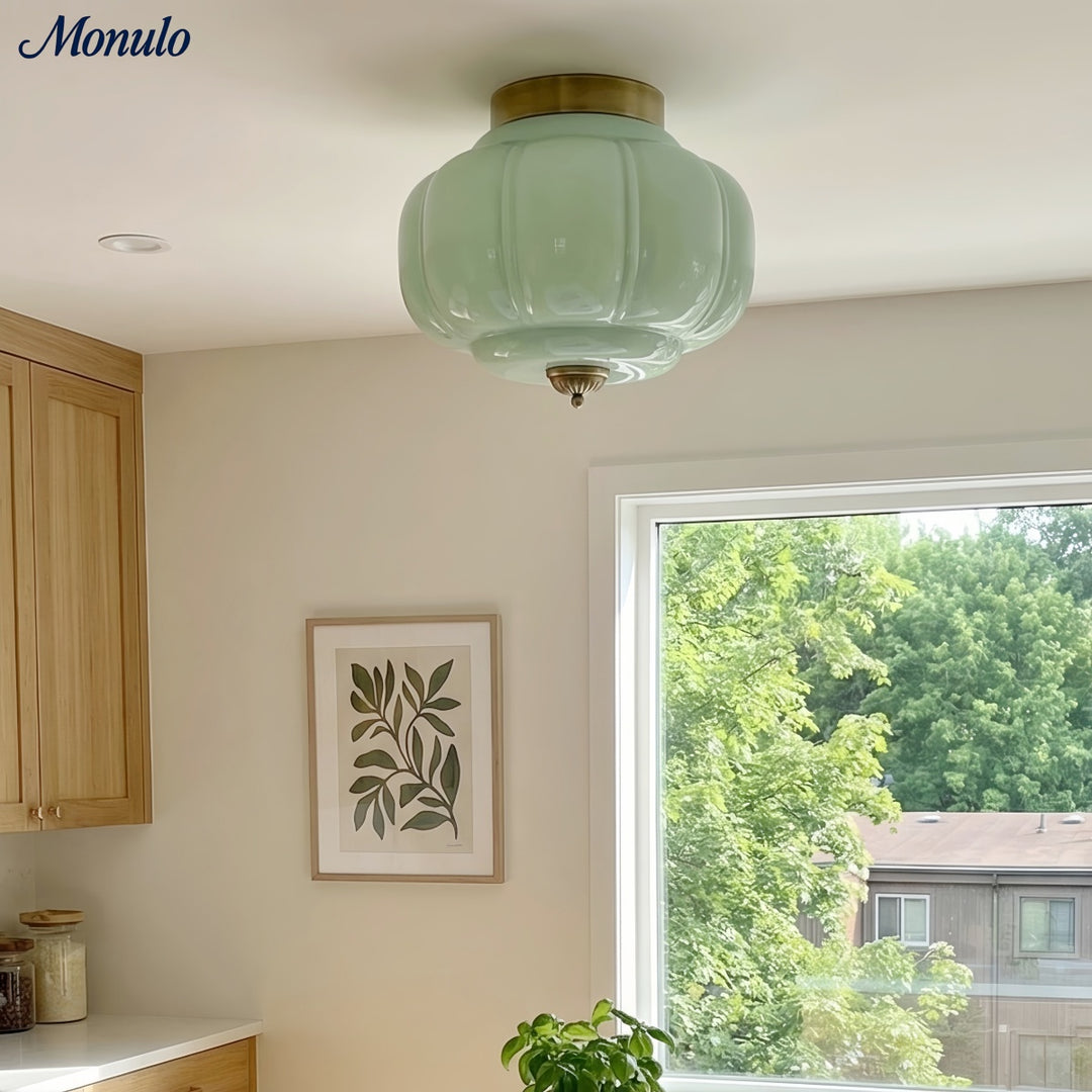 Plafonnier encastré Eloise en verre laiteux – Éclairage d'accentuation moderne avec abat-jour en verre artistique 