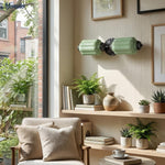 Bild in Gallery-Viewer laden, American Vintage Glas Laterne Geformt Horizontal Eloise Wandlampe