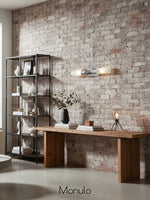 Load image into Gallery viewer, Kalvora Double Tube Wall Sconce - Aged Frosted Glass Vanity Light
