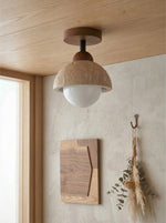 Load image into Gallery viewer, Wabi-Sabi Travertine Dome Ceiling Light