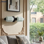 Bild in Gallery-Viewer laden, American Vintage Glas Laterne Geformt Horizontal Eloise Wandlampe