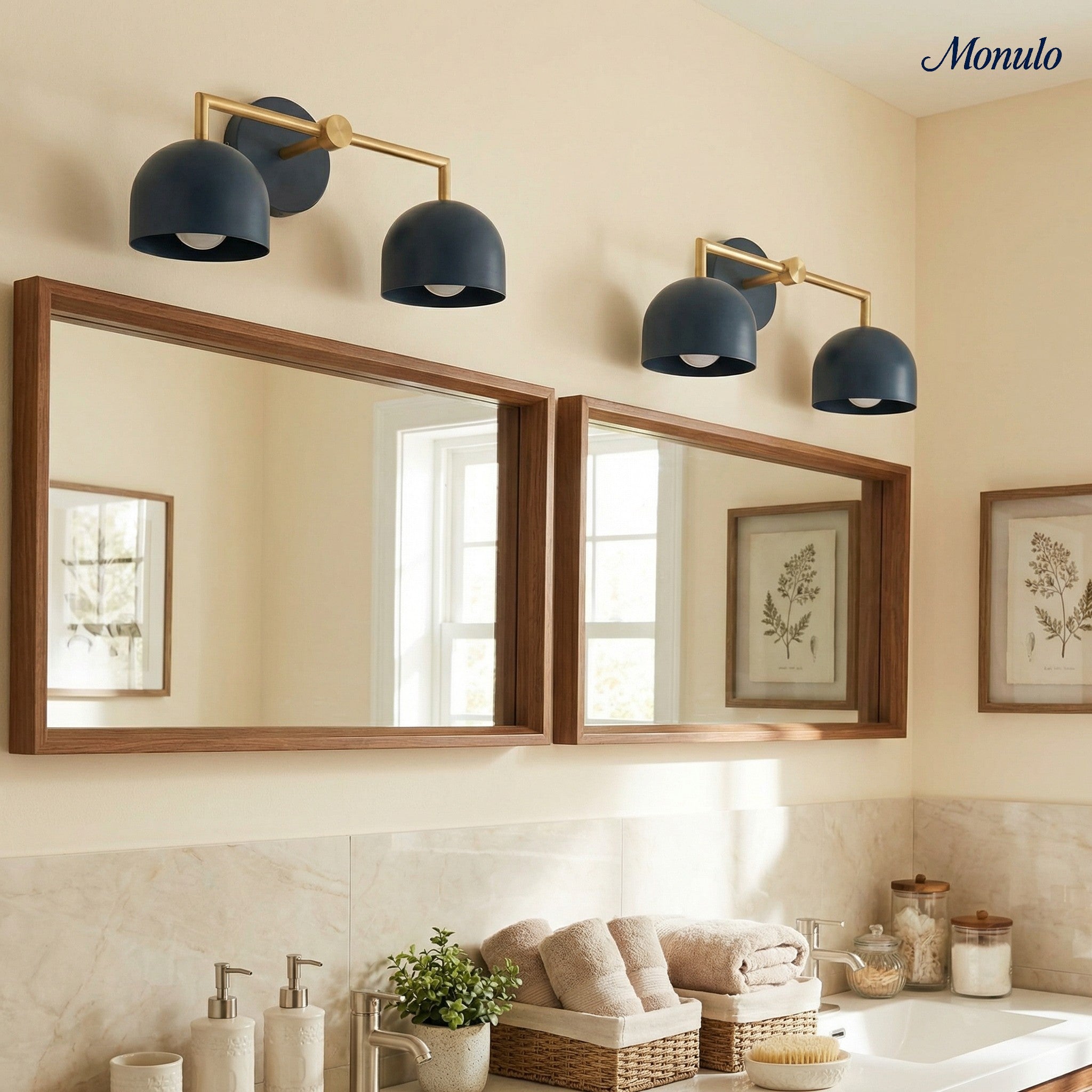 Bauernhaus-Wandlampe für das Waschbecken – Rustikale, bunte Badezimmer-Waschtischleuchte