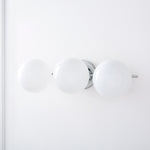 Load image into Gallery viewer, Alessora 3 Light Glass Ball Sconce - Opal Globe Bathroom Light
