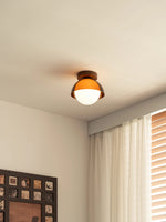 Load image into Gallery viewer, Sunset Ceiling Light – Vintage Walnut Design For Hallway or Entryway - AFTERGLOW A1
