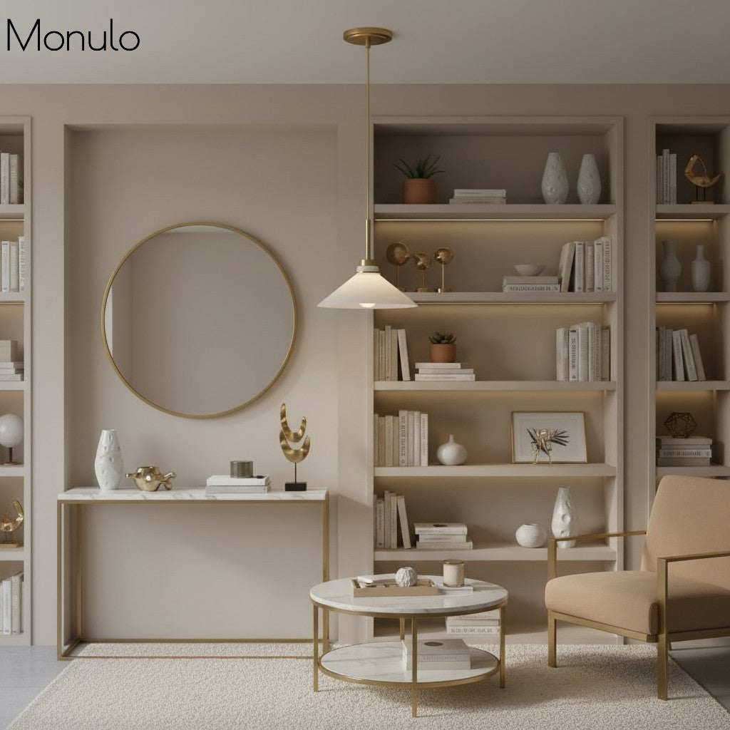 Aurenza Modern Farmhouse  Cone Pendant Light – Dimmable Kitchen and Entryway Lighting