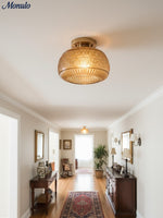 Load image into Gallery viewer, Vintage Glass Globe Ceiling Light - Textured Semi Flush for Any Room