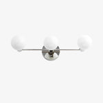 Load image into Gallery viewer, Glorica Glass Sleek Globe Vanity Light – Modern Industrial Three-Bulb Wall Sconce for Bathroom &amp; Hallway
