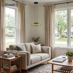 Cargar imagen en el visor de la Galería, Lámpara colgante de vidrio con forma de disco apilado Verdoma Iluminación nórdica contemporánea para cocinas