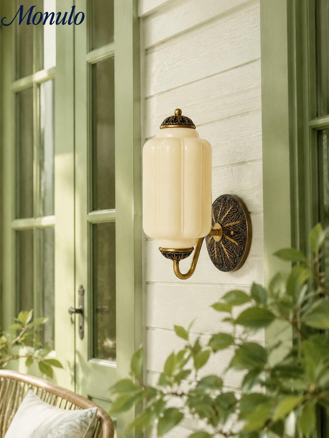 Vintage Milchglas Wandleuchte Nachttisch Flur Eloise Wandleuchte