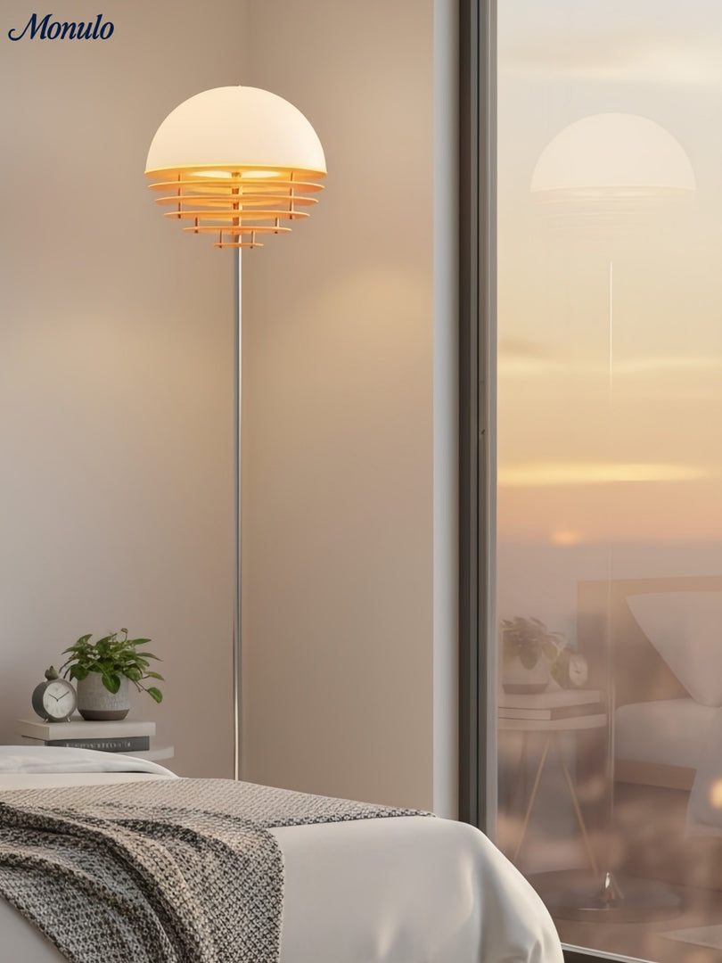 Lampadaire Bauhaus en acrylique et verre Sunset pour salon – AFTERGLOW S3