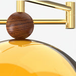 Charger l'image dans la visionneuse de galerie, Applique murale Sunset Vintage Modern – Lampe à double abat-jour de la série Sunset avec base texturée en bois