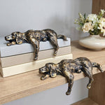 Cargar imagen en el visor de la Galería, Escultura Geométrica de Perro Floxo Decoración Moderna - Arte Minimalista de Hierro para Escritorio