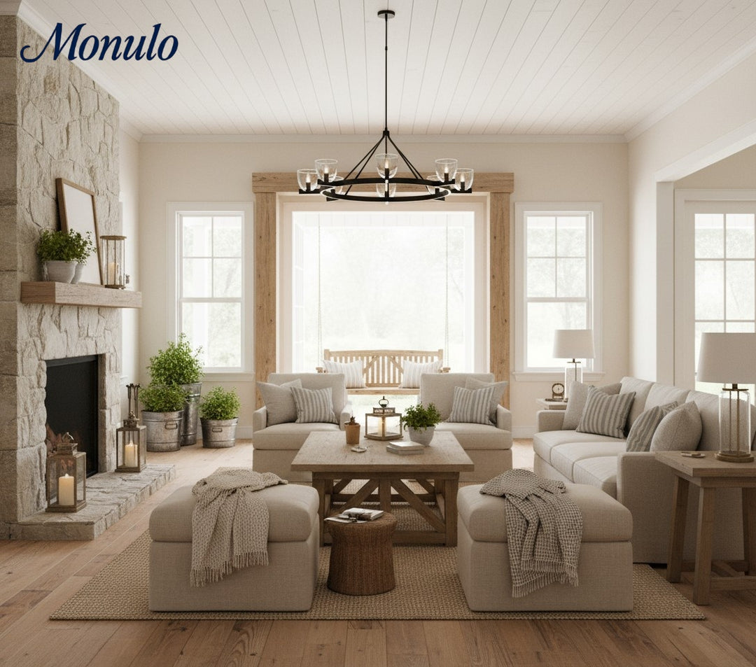 Auria Hand-Blown Glass & Metal Linear Chandelier – Contemporary Multi-Arm Fixture for Dining & Kitchen Island