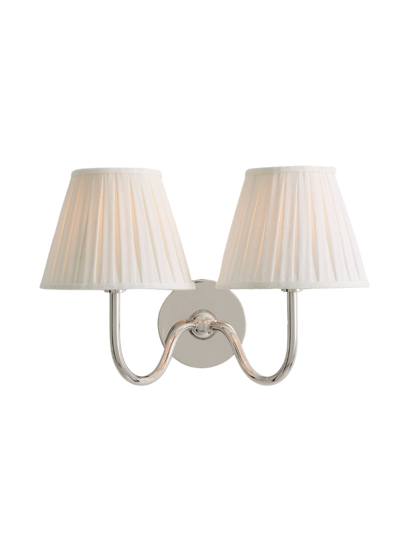 Applique murale en tissu avec abat-jour tambour - Applique plissée classique 