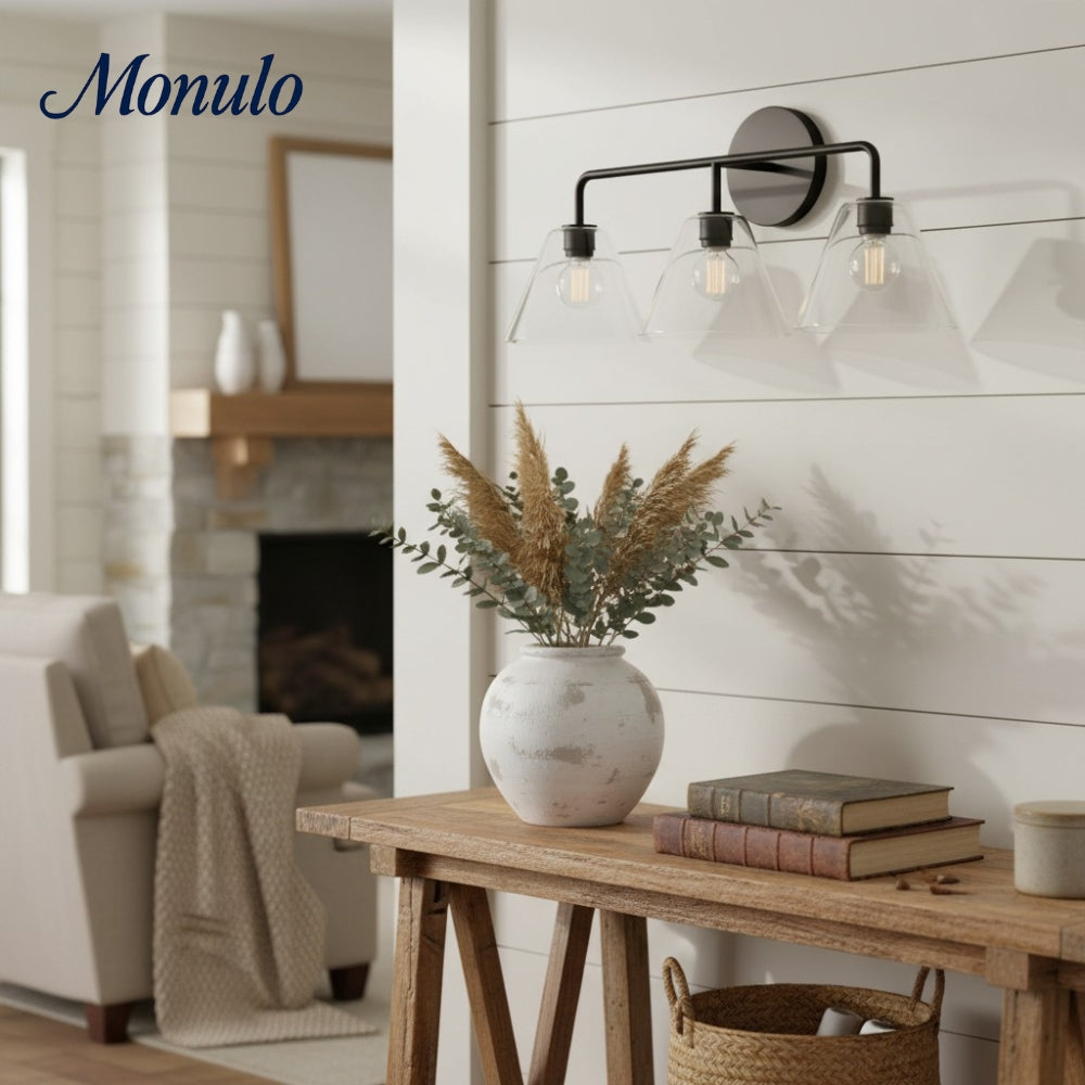 Conica Sculptural Cone Glass Wall Sconce – Modern Minimalist Lighting for Bathroom or Hallway