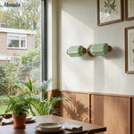 Bild in Gallery-Viewer laden, American Vintage Glas Laterne Geformt Horizontal Eloise Wandlampe