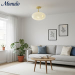 Load image into Gallery viewer, Orra Opal Glass Minimalist Ceiling Fixture - Modern Style for Living Room