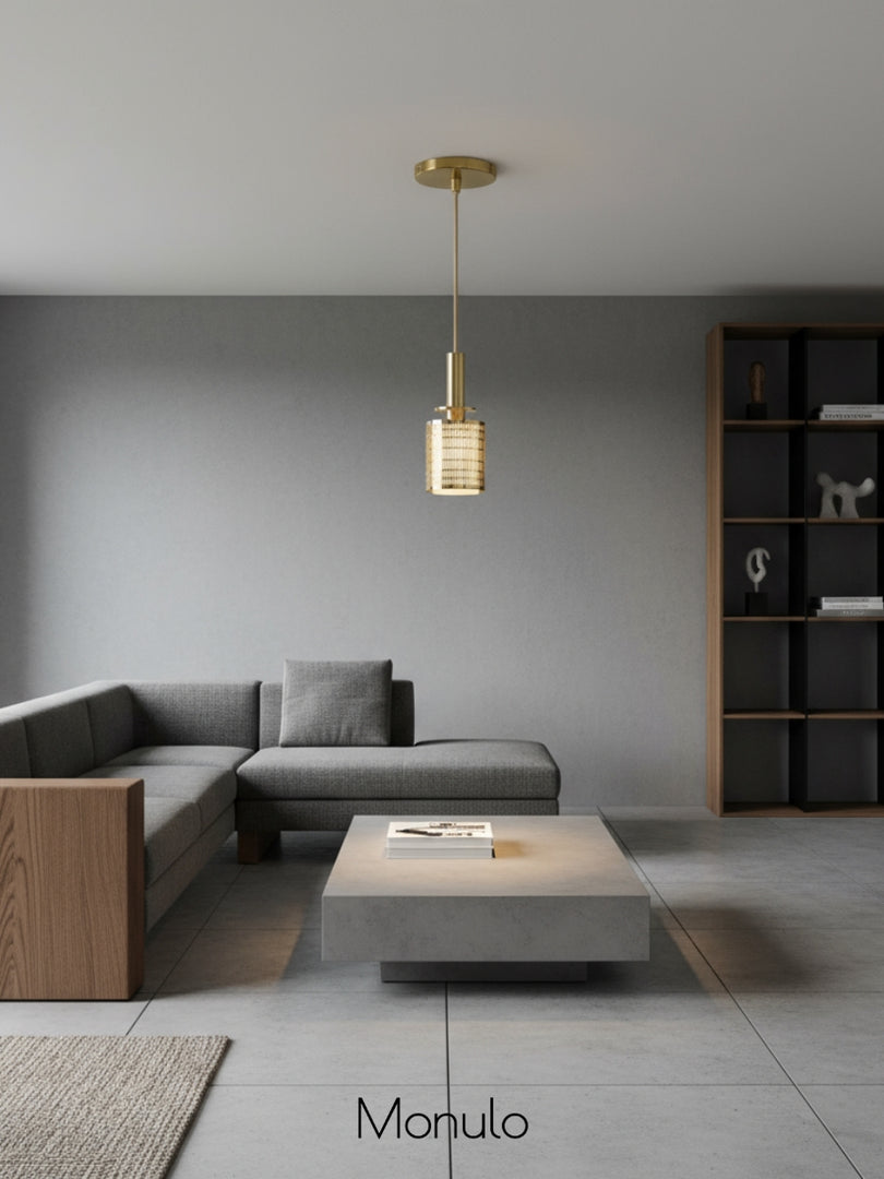 Galvia Single Metal Pendant Light – Elegant Bronze Over White Glass