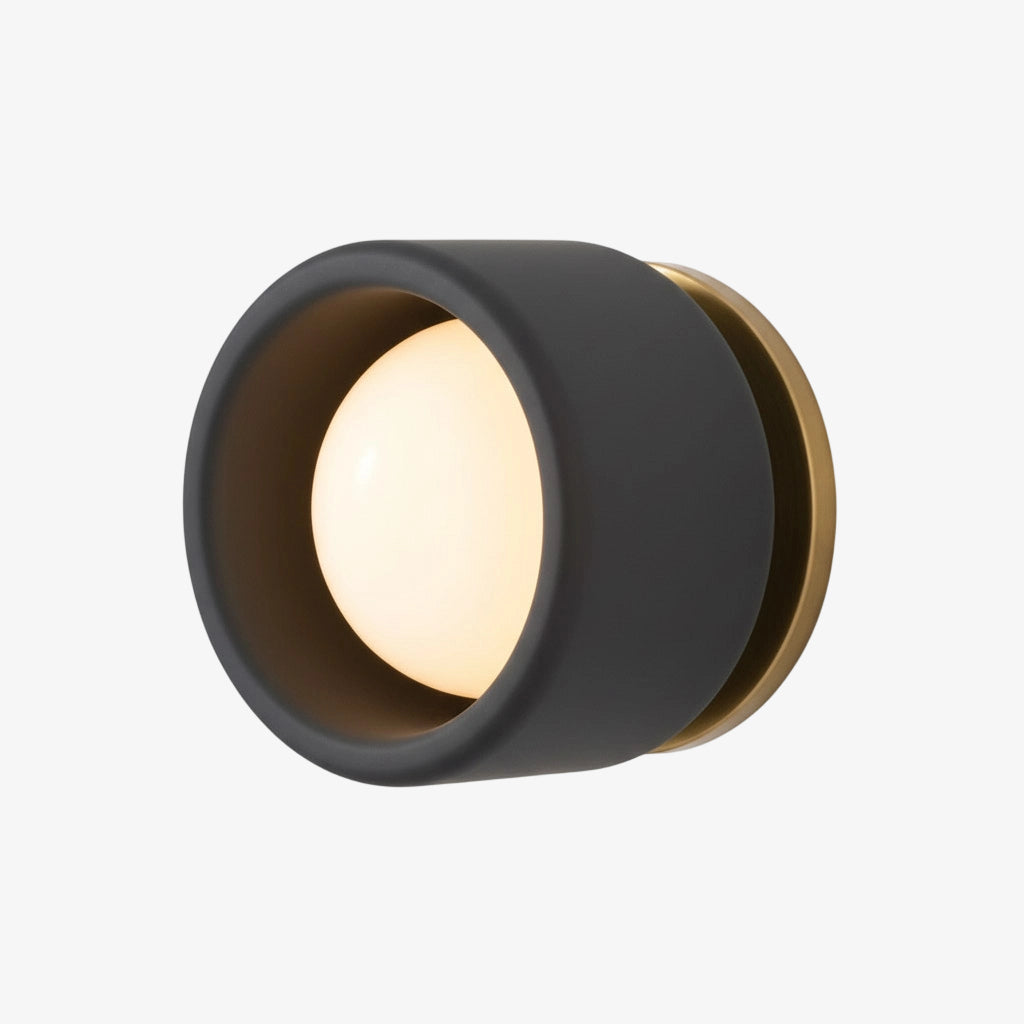 Aplique de pared de porcelana Cerova - Lámpara empotrada redonda minimalista de cerámica