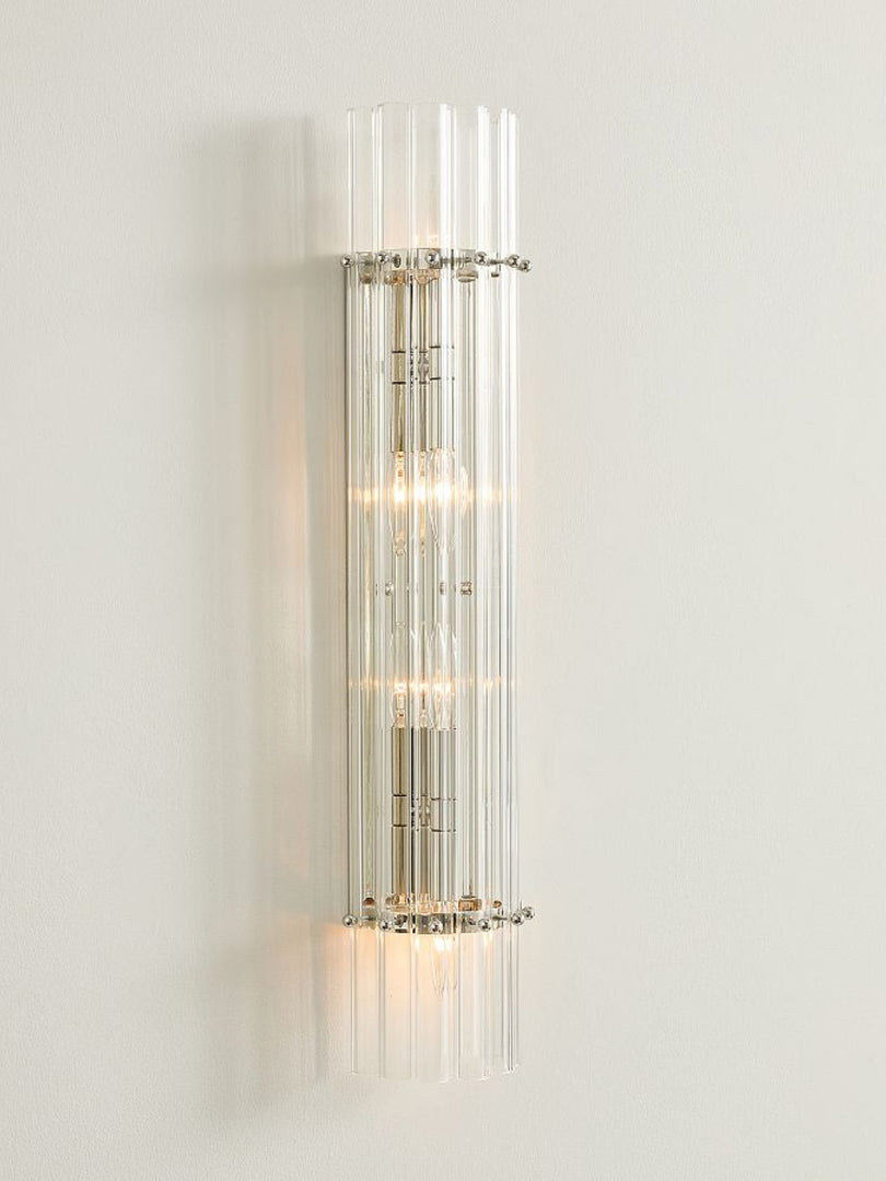 Lumora Crystal Up Down Wall Light – Double Wall Sconce for Bedroom