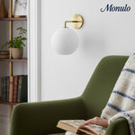 Load image into Gallery viewer, Selvion Art-Glass Globe Wall Sconce – Elegant Modern Wall Light for Bathrooms, Halls &amp; Living Spaces
