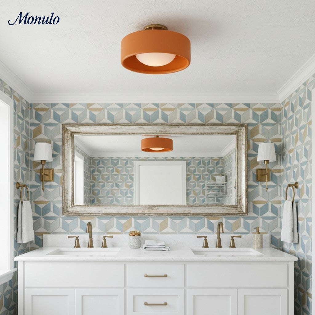 Plafonnier encastré en porcelaine Cerova – Luminaire discret