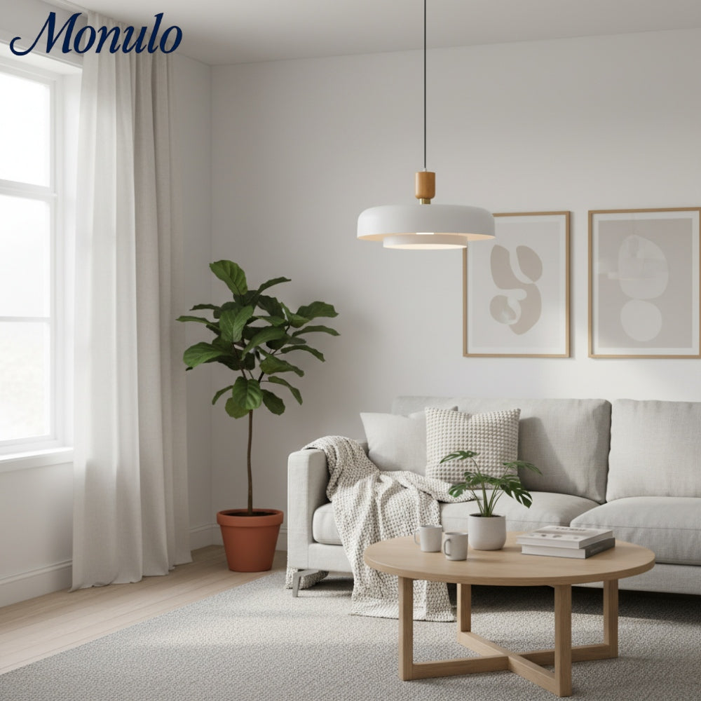 Oribela geschichtete Holzoberfläche moderne minimalistische hängende Pendelleuchte für Inseln und Foyers