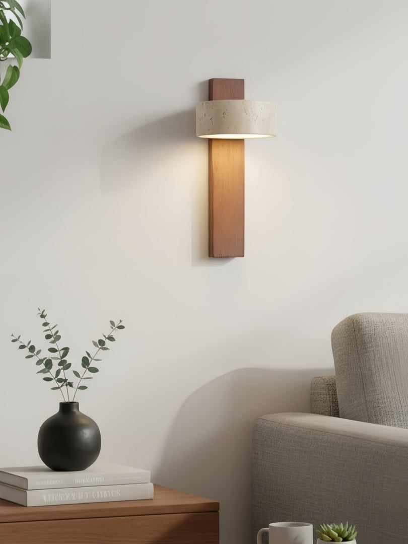 Nordic Travertine Rotatable Wall Lamp