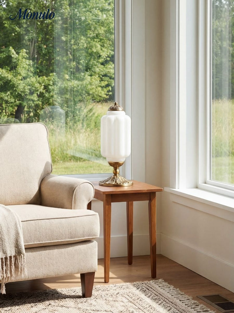 Lampe de table Eloise en verre vintage