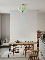 Load image into Gallery viewer, Retro Milk Semi Flush Mount Eloise Ceiling Light
