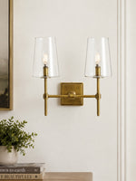Load image into Gallery viewer, Derlina Clear Glass Sconce - Elegant Single To Triple Vanity Sconce