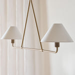 Load image into Gallery viewer, Diora Linen Shade Chandelier - 2 or 4 Light Dining and Island Light
