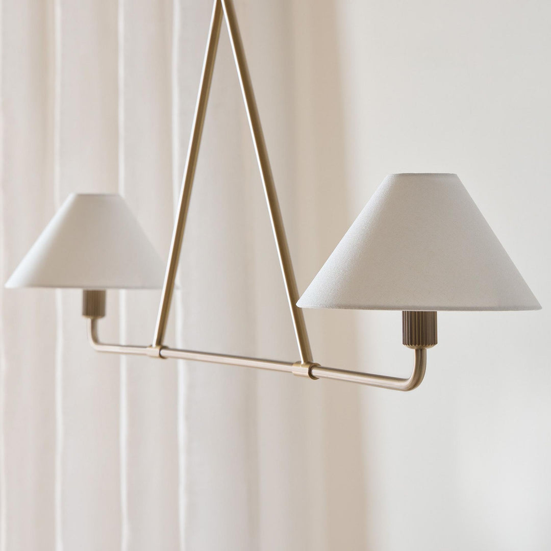 Diora Linen Shade Chandelier - 2 or 4 Light Dining and Island Light