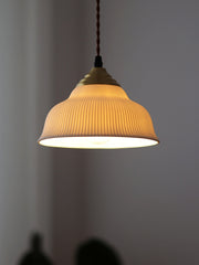 Opal Glass Pendant Light - Vintage Milk Glass & Ribbed Design for Elegant Spaces