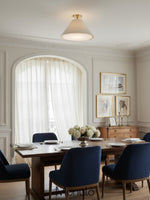 Load image into Gallery viewer, Lorvion Conical Drum Pendant - Brass Linen Cone Ceiling And Pendant

