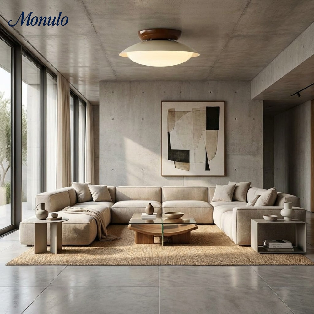 Lampe Plafonnier Dôme Moderne Oribela – Lumière LED Douce pour Salle de Bain et Espace de Vie