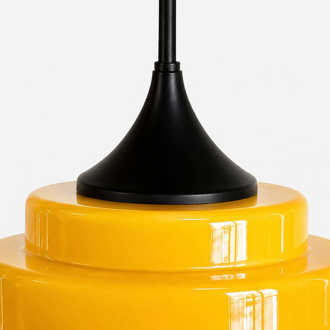 Sanenos Gradient Glass Pendant Light – Retro Geometric Design