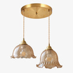 Charger l'image dans la visionneuse de galerie, Crackle Glass Brass Pendant Light