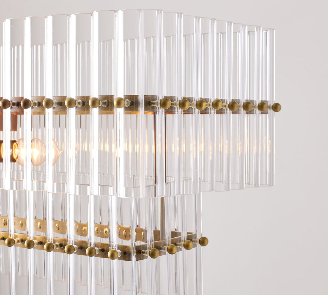 Lámpara colgante de cristal Lumora: estilo moderno de araña de cristal