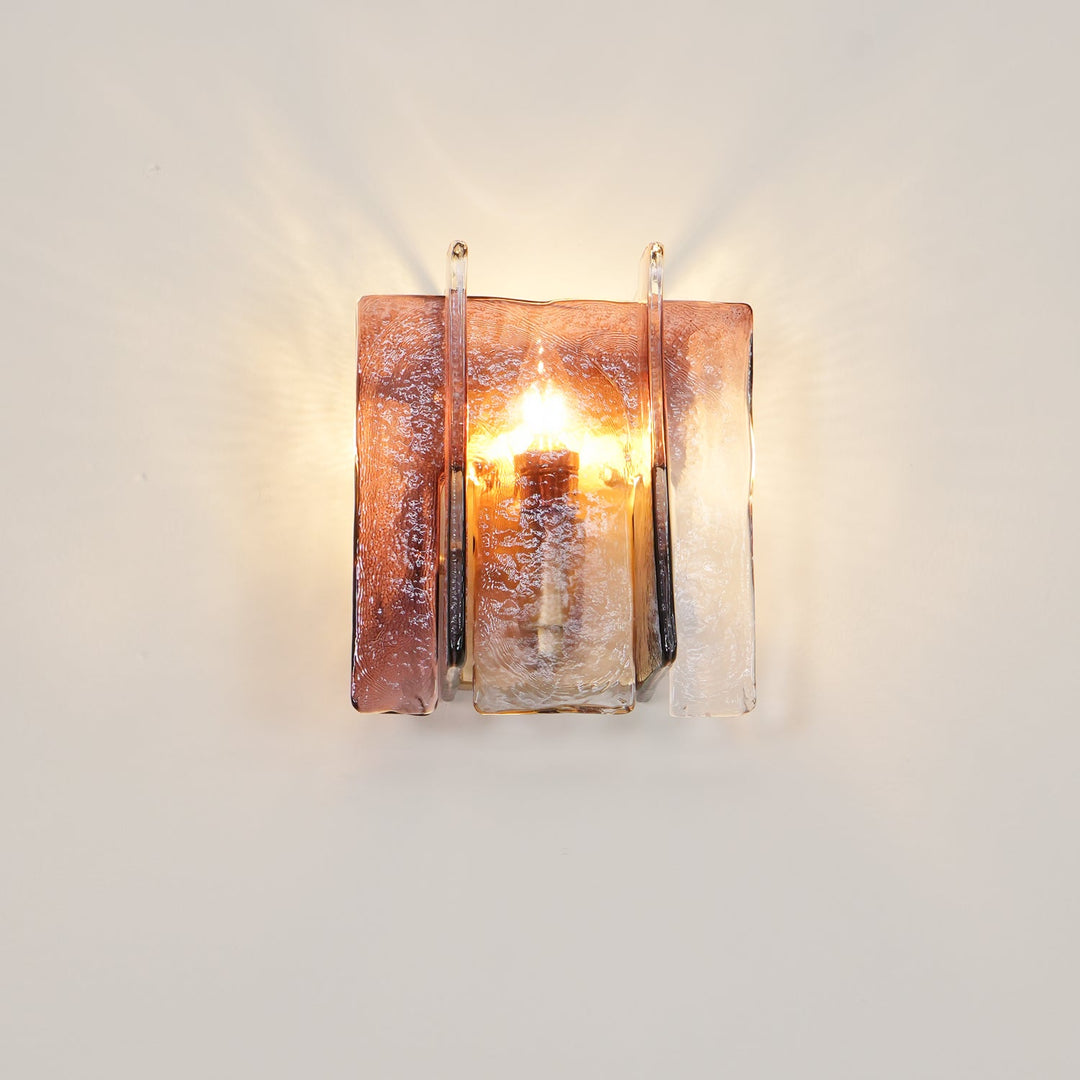 Verdura Architectural Wall Mounted Lamp with Glass Panel Design