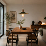 Load image into Gallery viewer, Vintage leather pendant light