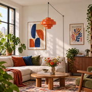 Koloro Millie Plug-In Glass Pendant Light - Retro Colorful Pendant for Modern Interiors