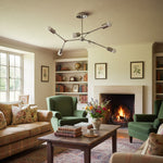 Load image into Gallery viewer, Mobilux Line Industrial Geometric Chandelier - Chrome Nickel Ceiling Light
