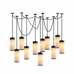 Bild in Gallery-Viewer laden, Cream Alabaster Chain Hardwired Pendant Light