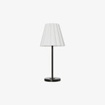 Cargar imagen en el visor de la Galería, Lámpara de mesa delgada de transición Ruffmeto: iluminación con pantalla escultural para sala de estar o dormitorio