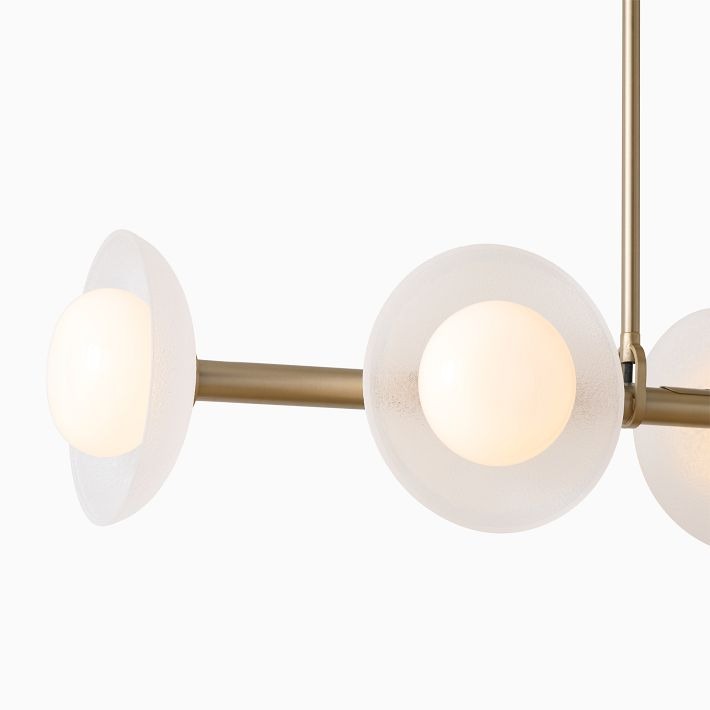Lámpara de araña lineal Elorina de 6 luces - Lámpara de metal moderna - Iluminación para comedor