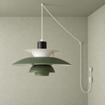 Bild in Gallery-Viewer laden, Modern Multilayer Colorful Plug‑in Swag Pendant Light - Metal Hanging Lamp