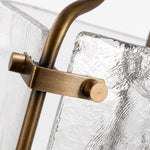 Load image into Gallery viewer, Brass and Pressed Glass Lantern Pendant Light