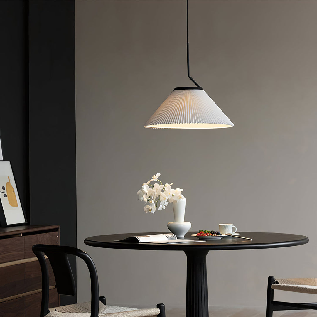 Lampe suspendue plissée Demare