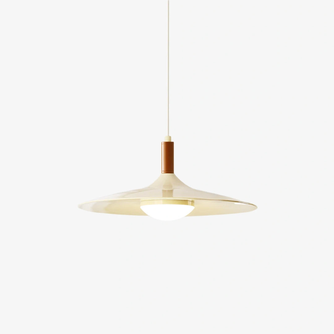 Cream Saucer Pendant Light